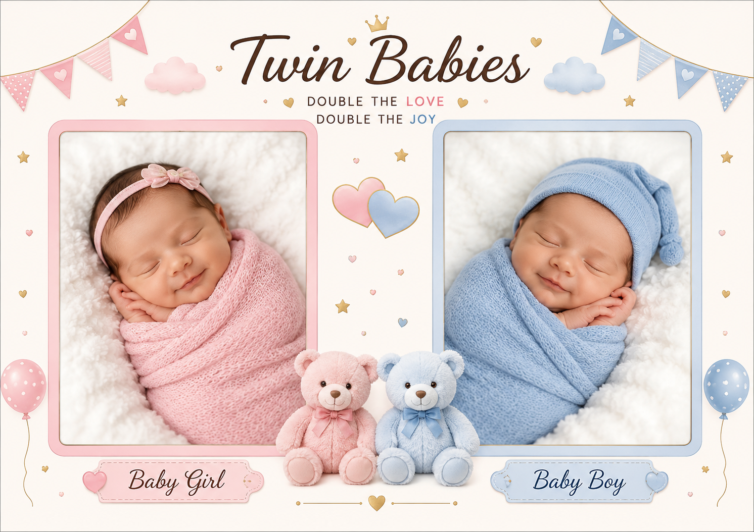 Twin Baby Frames