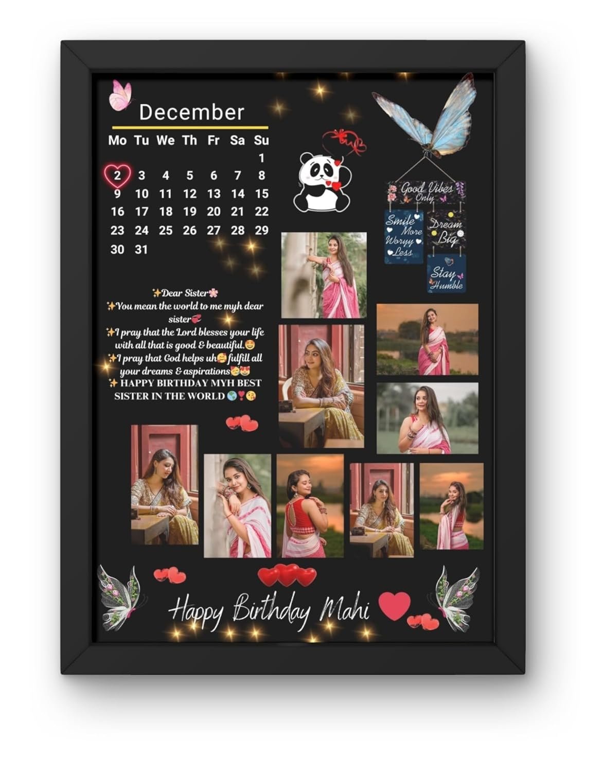 Birthday Photo Collage Frame