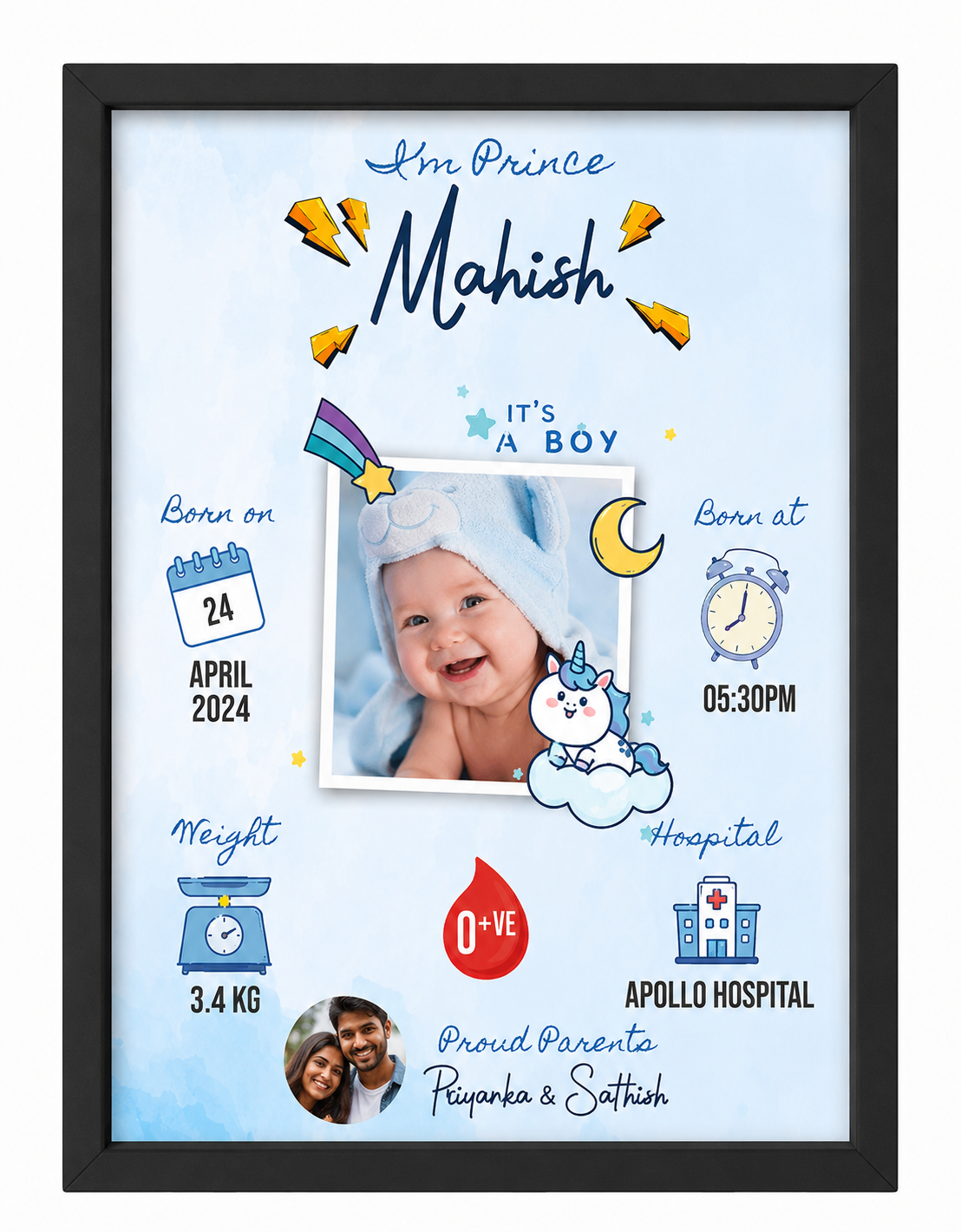 Baby Footprint Keepsake Frame