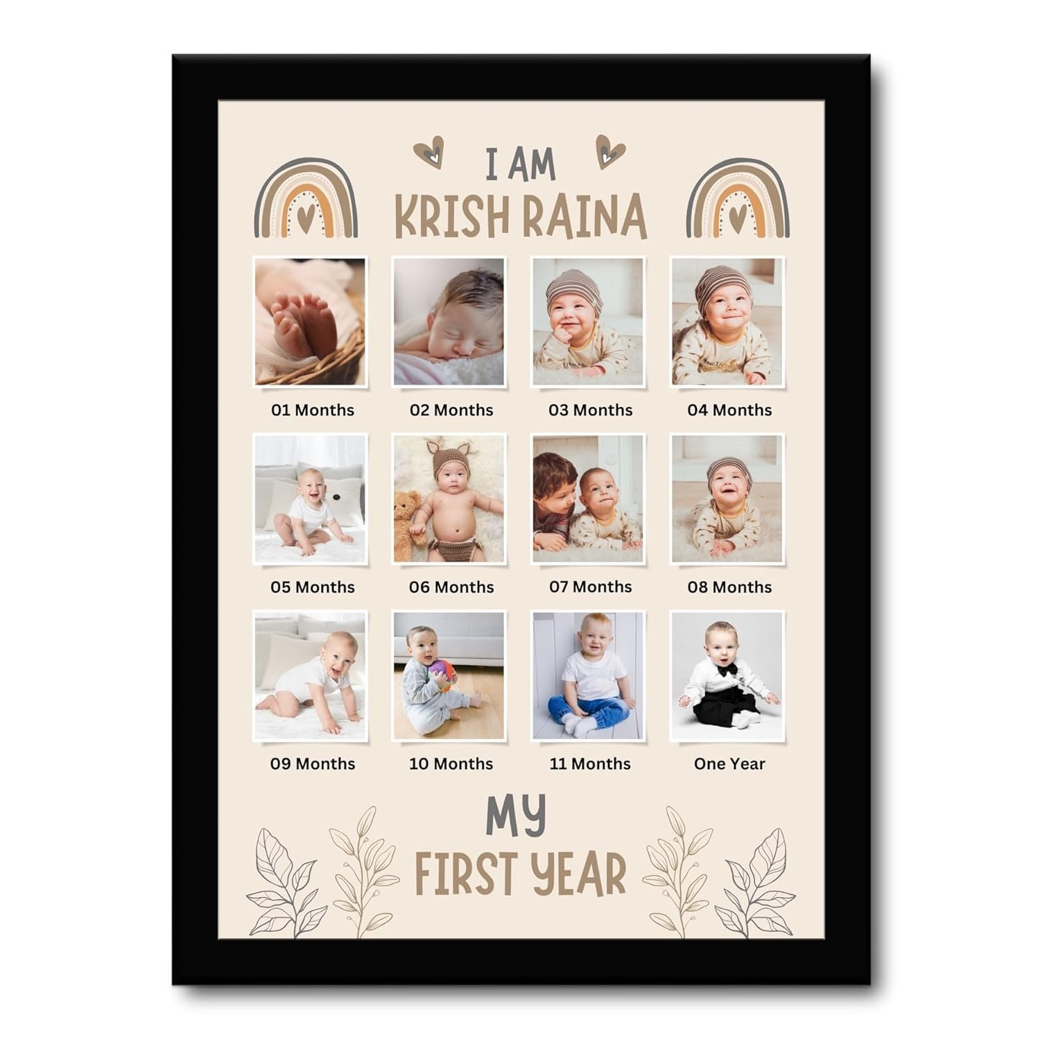 12 Month Journey Collage